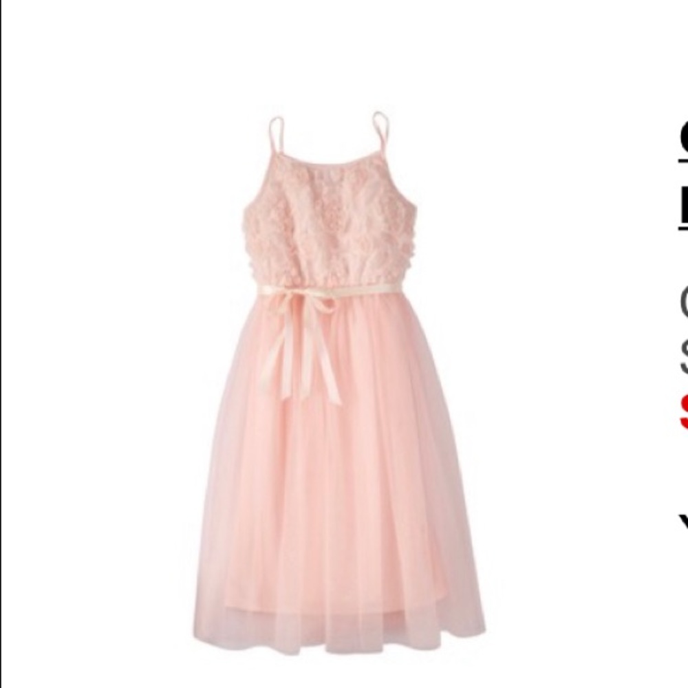 Girls pink tulle fancy dress size 7/8